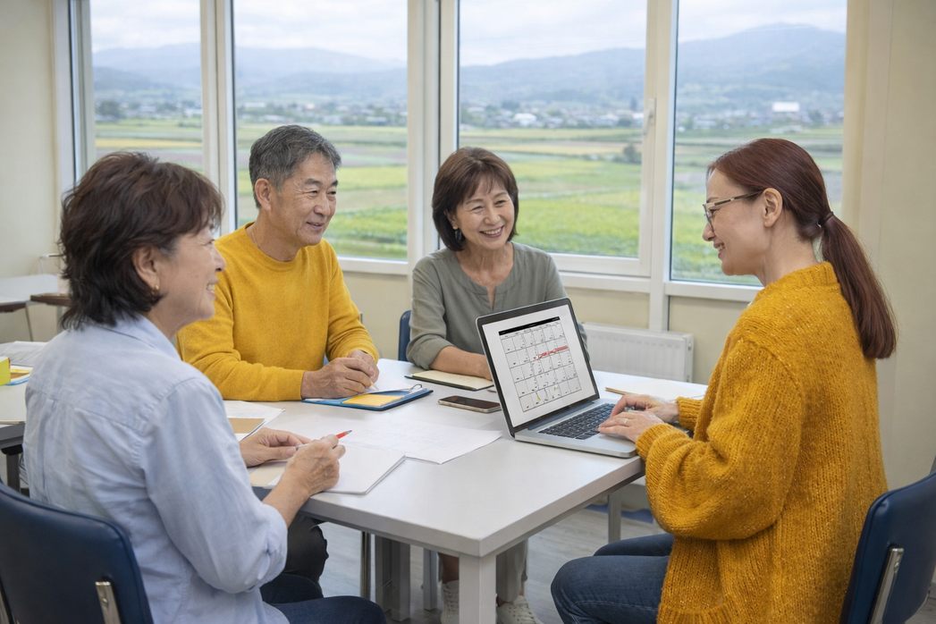 少人数でゆったり座れるパソコン教室の様子